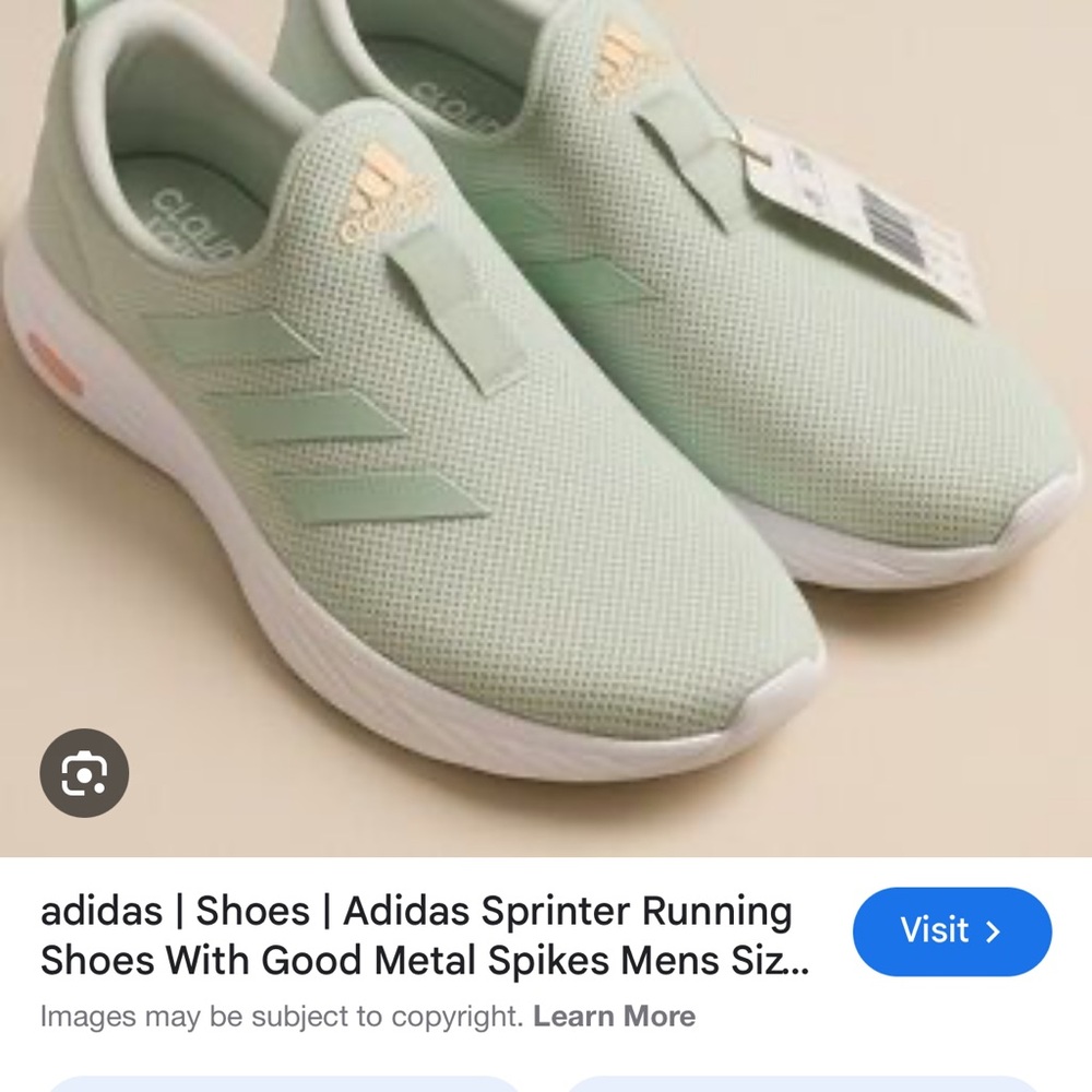 Adidas Light Green Cloudfoam Shoes